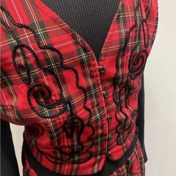 Vintage Plaid Midi Dress-Size 20W - Picture 4 of 6